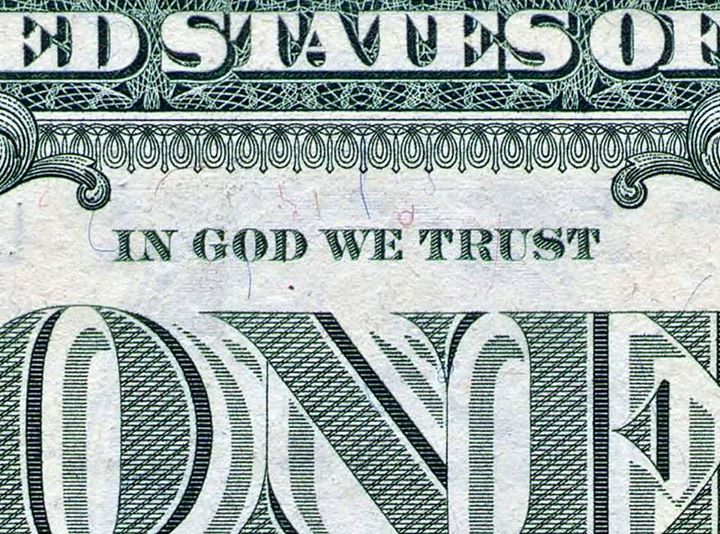 G-D, the Babylonian deity of fortune, on our currency